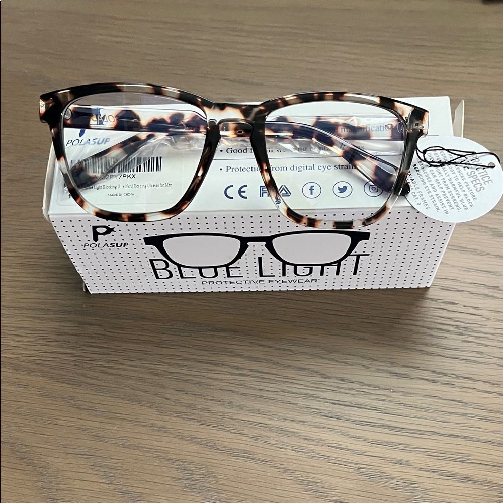 Polasup Tortoise Shell Blue Light Glasses